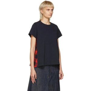 Sacai Blue Red Buffalo Plaid Short Sleeve Pocket-Shirt NWT $355, Size Small (1)